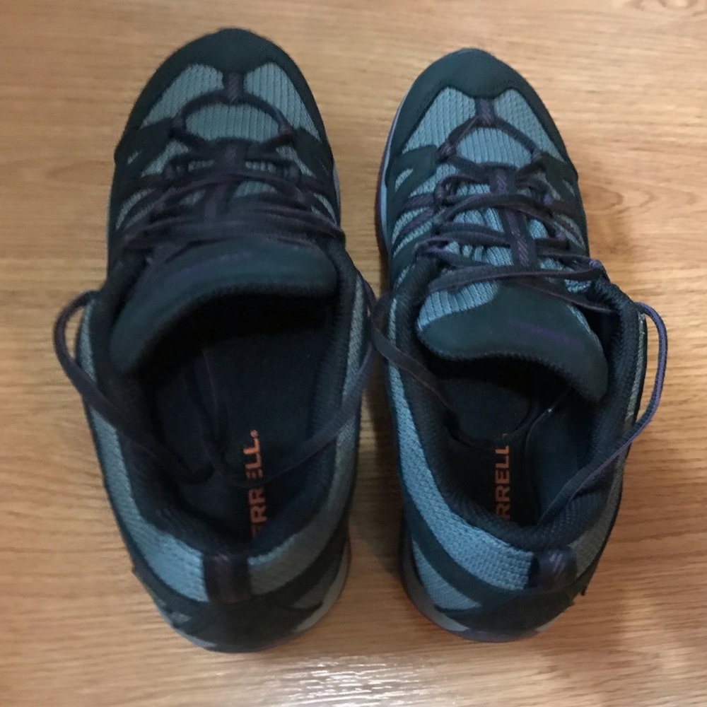 Merrell gray/slight purple & blackish shoes